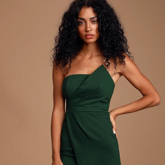 Green Strapless dress - Picture 2 of 3